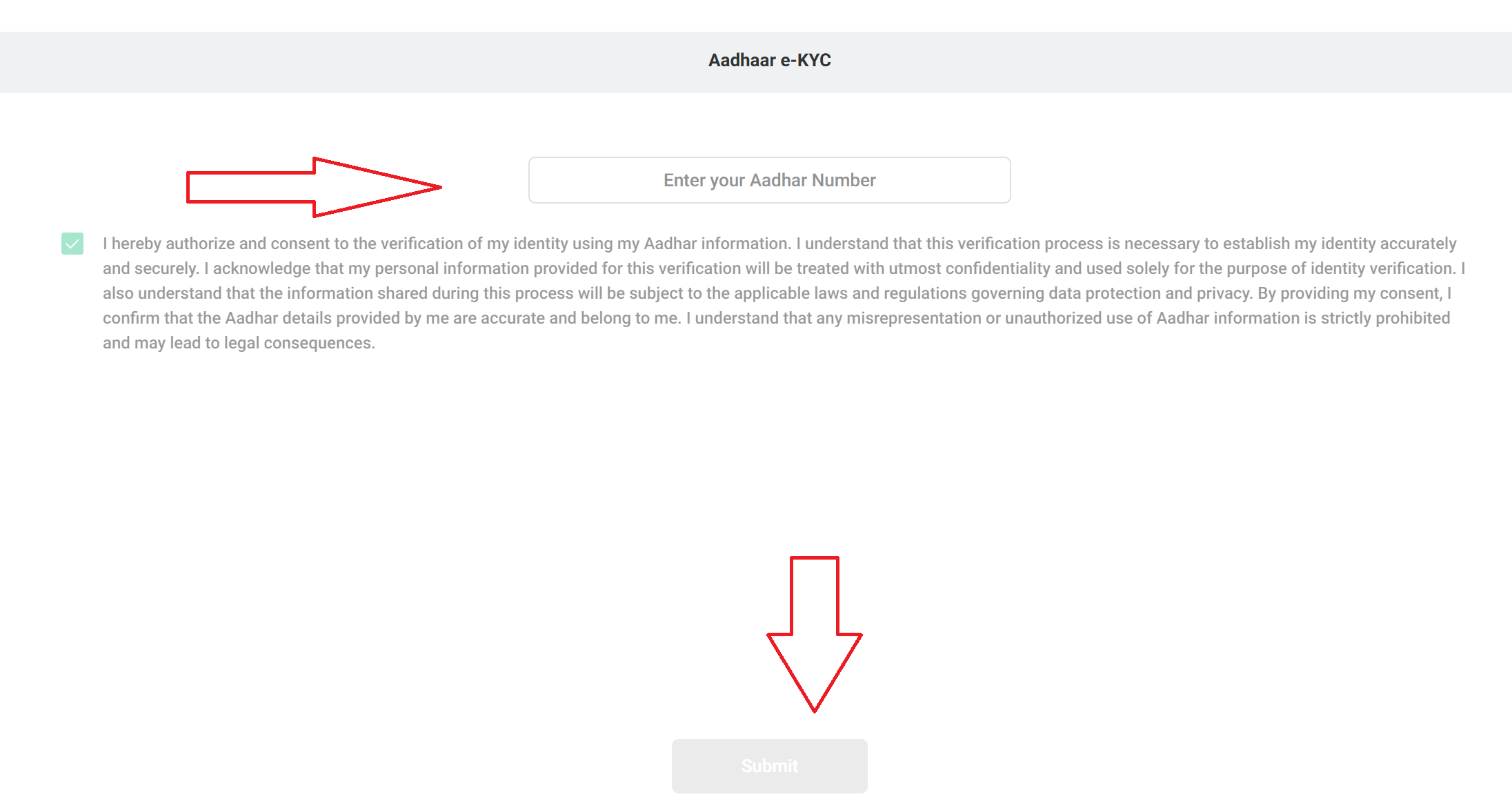 Aadhaar Verification